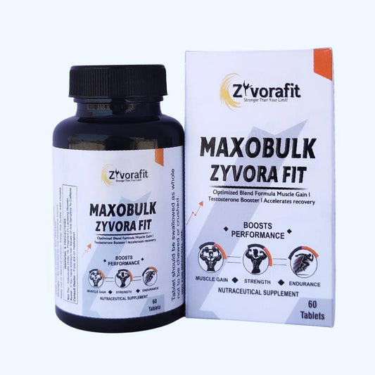 MaxoBulk+Ashwagandha combo- Muscle Growth, strength & stress relief (60+60 tablets)